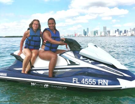 Tamika with her mom on jetski Tamika with her Mom on Jetski